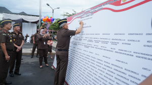 Gelar Apel Zona Integritas, Kajati Sumut dan Jajaran Tandatangani Pakta Integritas Menuju WBK/WBBM