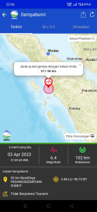Gempa Bumi 6,4 Skala Ricther Terasa Di Padang Sidempuan (Sumut), Puluhan Warga Berhamburan