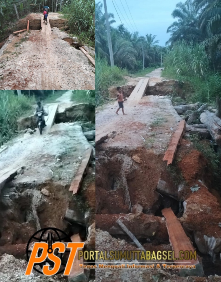 Hajab Akibat Banjir Akses jalan Putus Di Kelurahan Muara Ampolu Kabupaten Tapsel