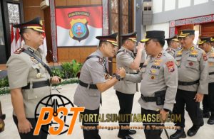 Kapolda Sumut Lantik Sejumlah Pejabat Utama Termasuk Kapolres Padangsidimpuan
