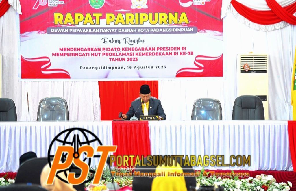 DPRD Padangsidimpuan Gelar Paripurna Mendengarkan Pidato Kenegaraan Presiden RI