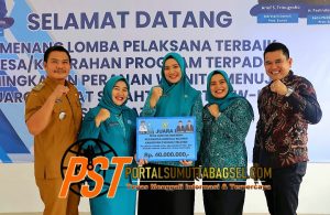 Desa Gunung Baringin Raih Juara Pertama Lomba PTP2WKSS se-Sumut