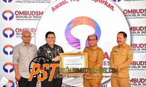 Pemko Padangsidimpuan Menerima Penghargaan Raih Predikat Zona Hijau Pelayanan Publik Dari Ombudsman RI