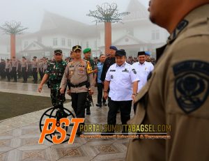 Bupati Tapsel Hadiri Apel Pergeseran Pasukan Operasi Kepolisian Terpusat “Mantap Brata Toba 2023-2024