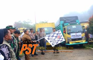 Bupati Tapsel lepas 40 Truk Angkutan Logistik Pemilu 2024 Ke 15 Kecamatan