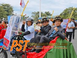 Pj Wali Kota Padangsidimpuan Naik Becak Hadiri Pembukaan Musrenbang RKPD 2025 Sumut