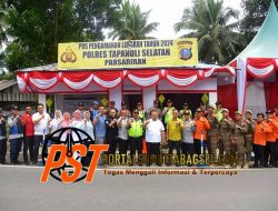 Bupati Tapsel Tinjau Pos Pengamanan Lebaran di Parsariran Kecamatan Batang Toru