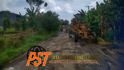 Berkat Bupati Tapsel, Warga Arse Bangun Jalan Provinsi Yang Rusak Parah Bertahun Tahun