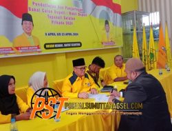 Maju di Pilkada Kabupaten Tapsel 2024, Dolly Pasaribu Daftar ke DPD Partai Golkar