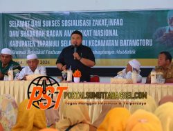 Bupati Tapsel buka Sosialisasi Zakat, Infaq, dan Shadaqah di Aula kantor camat Batang Toru