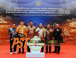 Pj. Wali Kota Padangsidimpuan Hadiri Penyampaian Laporan Hasil Pemeriksaan Atas Laporan Pemerintah Pusat Tahun 2023