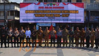Polres Padangsidimpuan Gelar Apel Pasukan OPS Mantap Praja Toba 2024