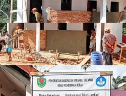 Proyek Toilet SDN Tapsel Gagal Waktu Diduga Pengawas Tidak Pernah Datang, Plt. Kadisdik Bungkam