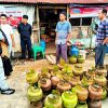 Bersama Diskoperindag, Sat Reskrim Polres Padang Lawas Sidak Pedagang Gas LPG 3 kg, Beberapa Tabung Diamankan.