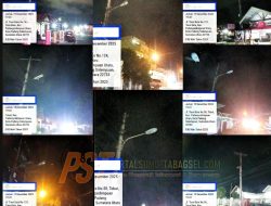 Ratusan PJU di Padangsidimpuan Mati Sejak 2025, Kawasan Ramai Gelap Malam Hari