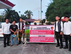 Jaga Kuota Tepat Sasaran, Sat Reskrim Polres Padang Lawas Sebar Spanduk Larangan Penyalahgunaan BBM Bersubsidi