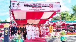 Ribuan Warga Padati Lapangan Orurusa, Hut Ke-81 Ri Di Nias Selatan Berlangsung Khidmat Dan Meriah