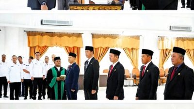 Bupati Palas Lantik Lima Pejabat Tinggi Pratama Dilingkungan Pemerintahan Kab.Padang Lawas