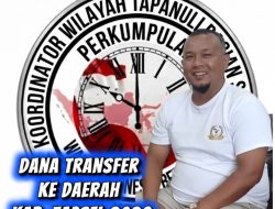 Kepala BPKPAD Tapsel Dianggap Merespon Dingin Surat Klarifikasi Penggunaan Anggaran TKD 2026